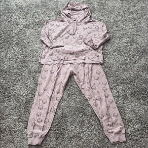 Chasor Skull Print Hoodie and Joggers Set